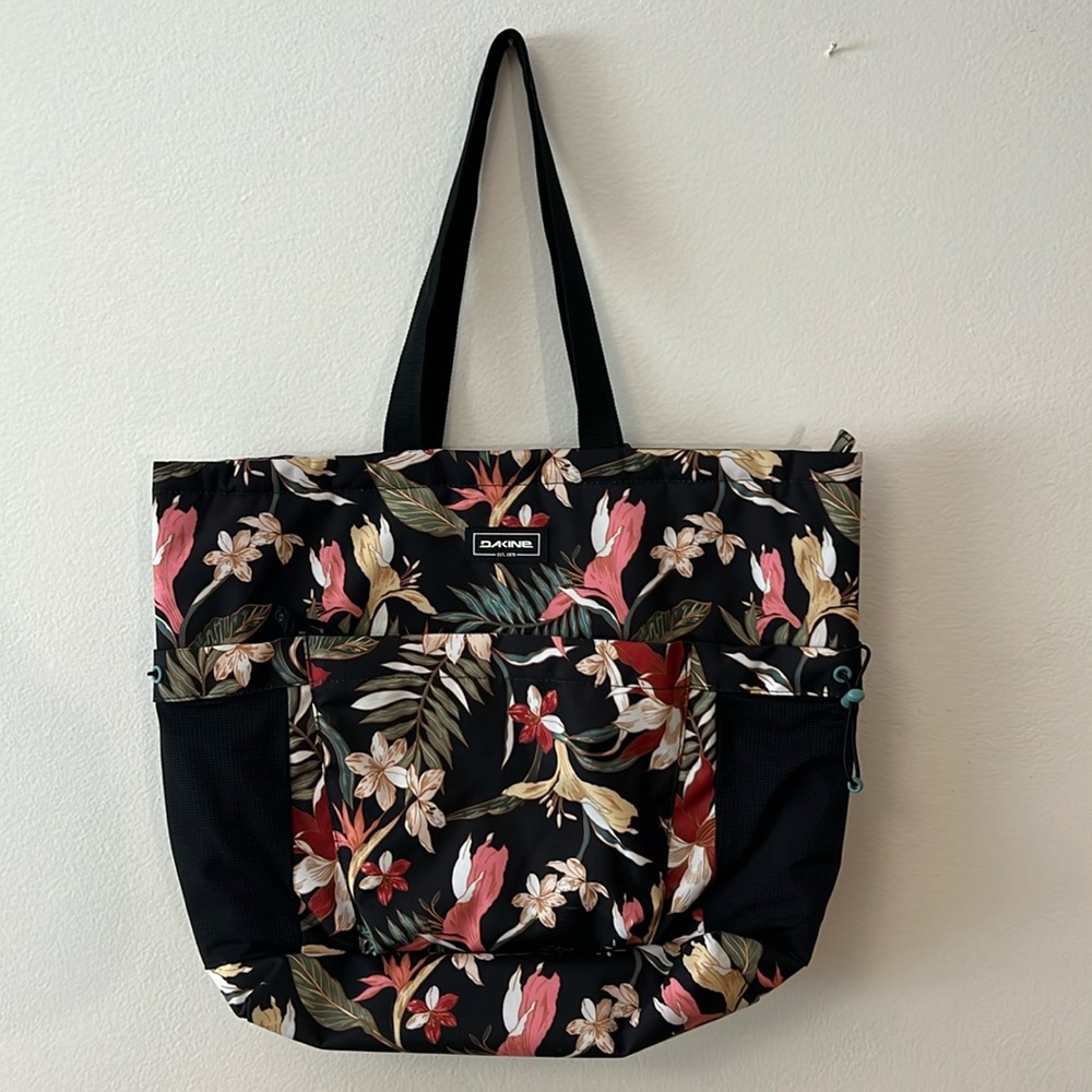 Dakine Black Floral Tote Bag